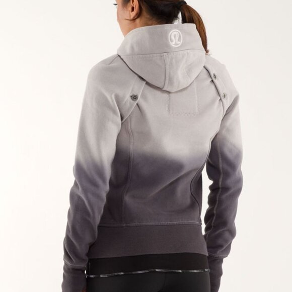 LULULEMON Grey Special Addition Scuba Hoodie Detachable Sleeves Size 8 - Picture 11 of 14